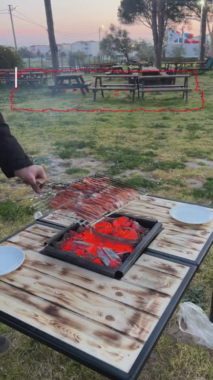 Izgaralı Kamp Masası